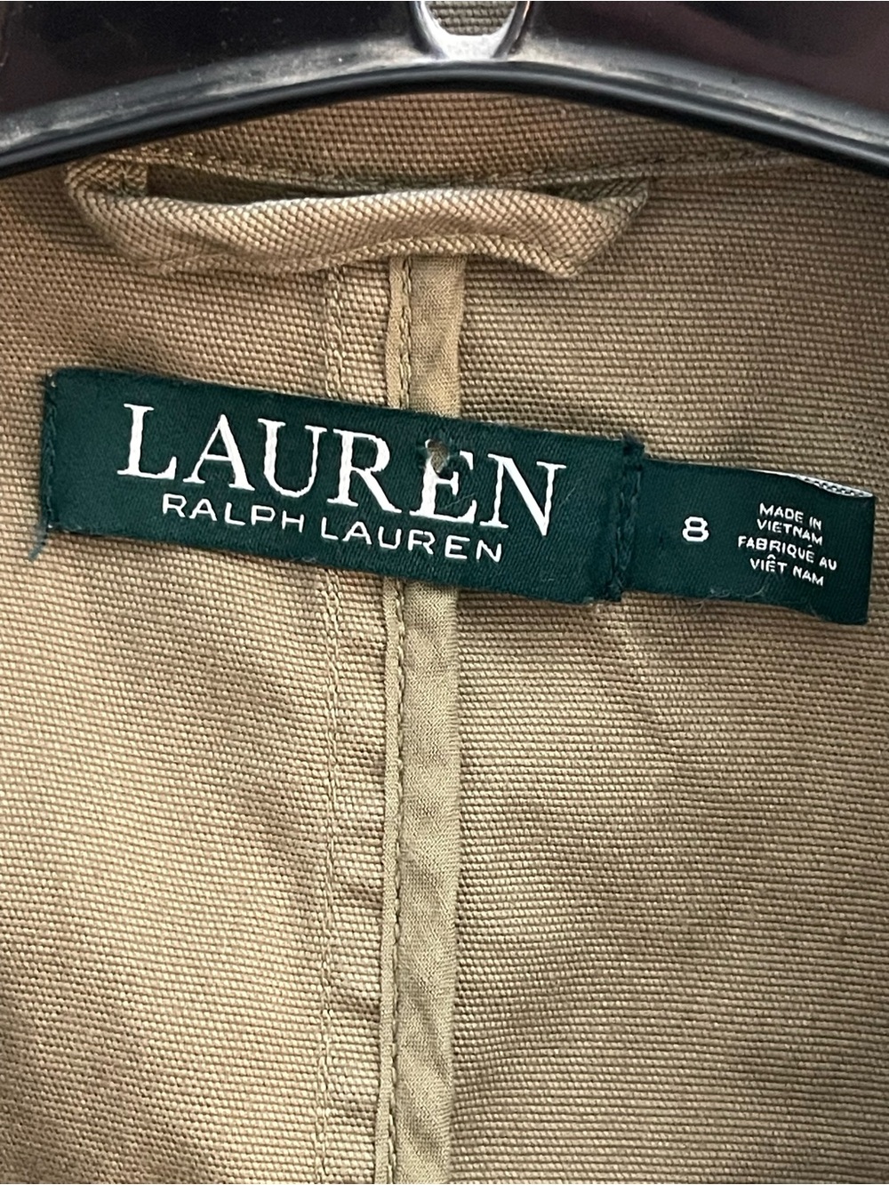 Ralph Lauren Olive Green Cotton Utility Jacket with Gold Buttons - Picture 4 of 4